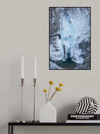 Frozen waterfall climbing Poster och Canvastavla