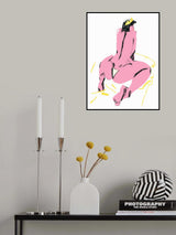 Female Nude Back View Poster och Canvastavla