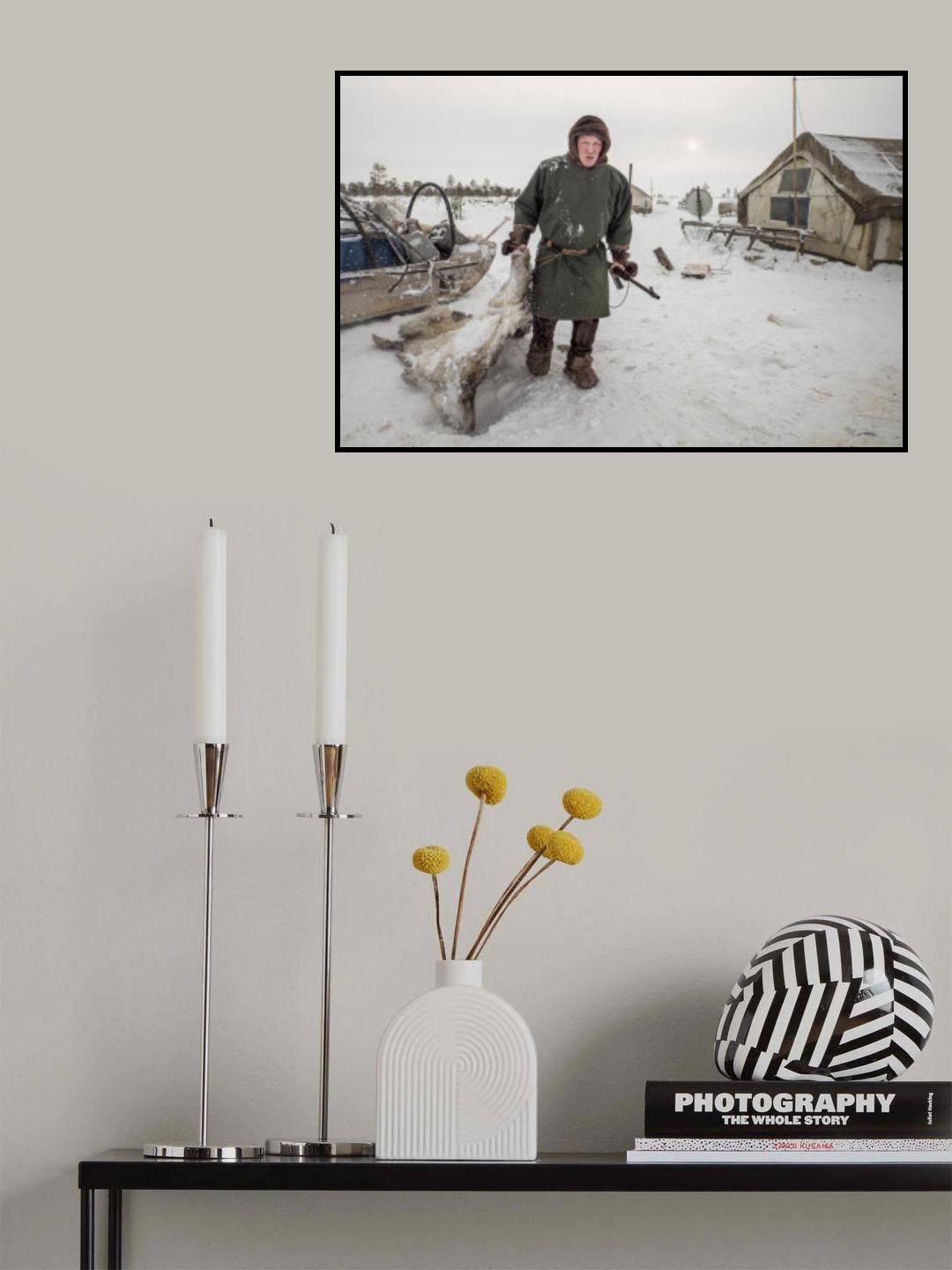 Semjon is getting ready to hunt wolves Poster och Canvastavla