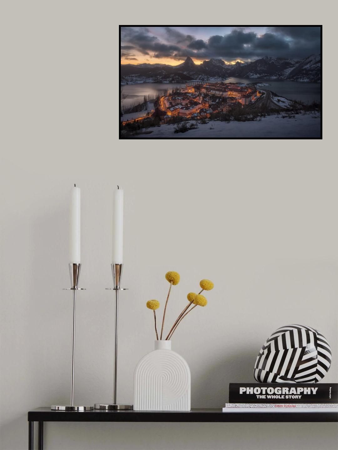 Reservoir of Riaño Poster och Canvastavla