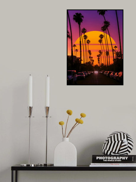 Retro Sunset Poster och Canvastavla