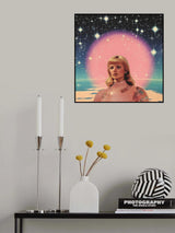 Babe in Space Collage Art Poster och Canvastavla