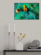 Imaginary fishes on the net Poster och Canvastavla