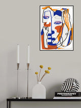 Abstract Line Art Romance Poster och Canvastavla