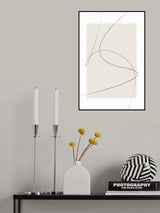 Beige Abstract Poster och Canvastavla