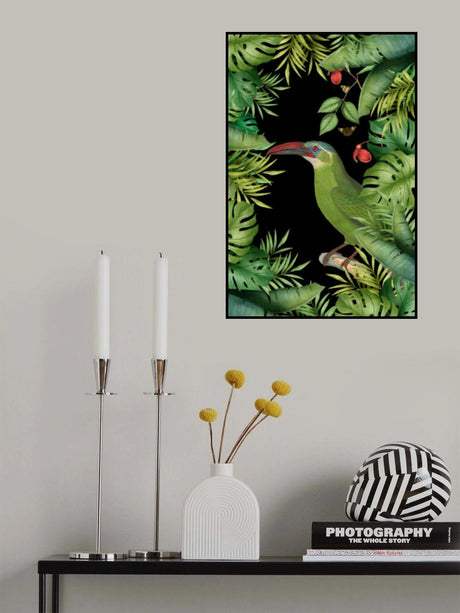 Jungle With Green Toucan Poster och Canvastavla