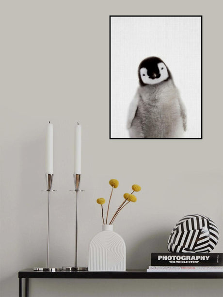 Peekaboo Baby Penguin Poster och Canvastavla