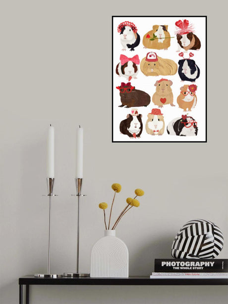 Love Guinea Pigs Poster och Canvastavla