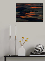 Sunset Light on Rolling Hills Poster och Canvastavla