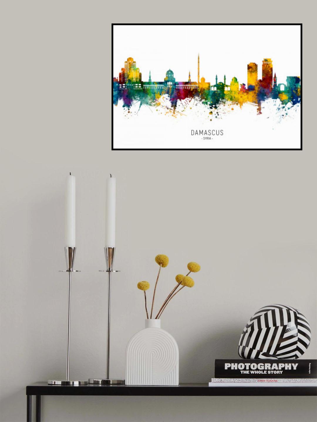 Damascus Syria Skyline Poster och Canvastavla