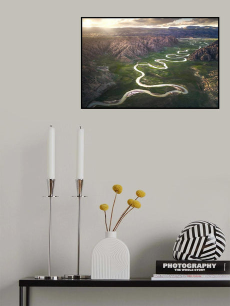 Eighteen Bends of Waterway Poster och Canvastavla