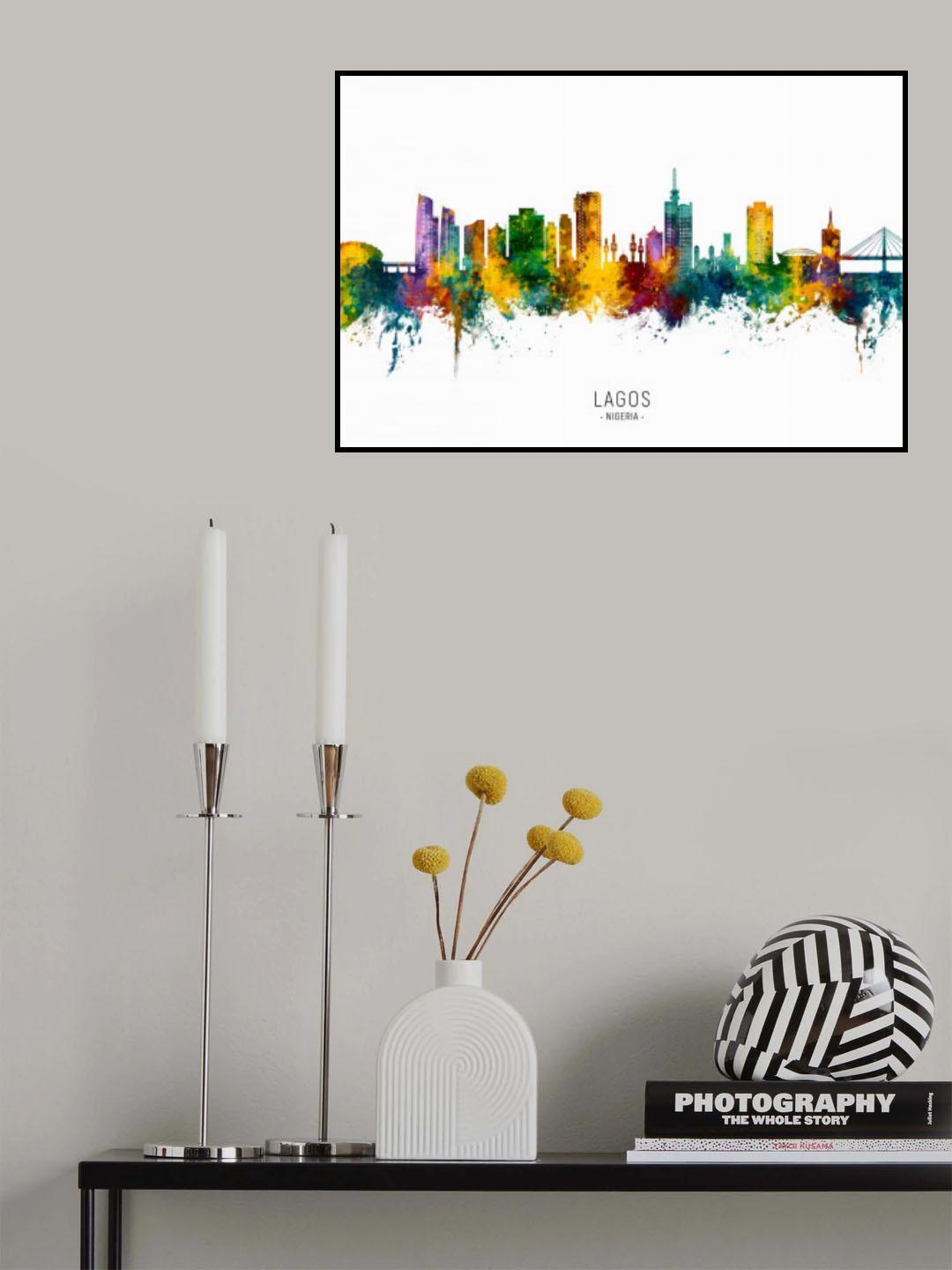 Lagos Nigeria Skyline Poster och Canvastavla