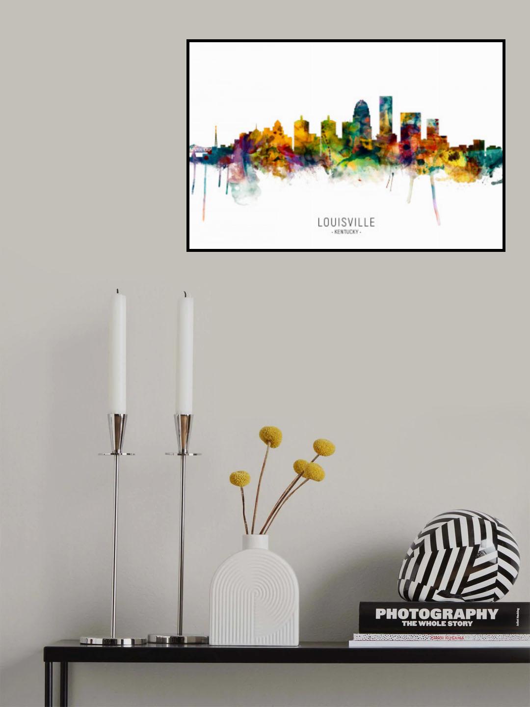 Louisville Kentucky Skyline Poster och Canvastavla