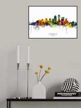 Louisville Kentucky Skyline Poster och Canvastavla