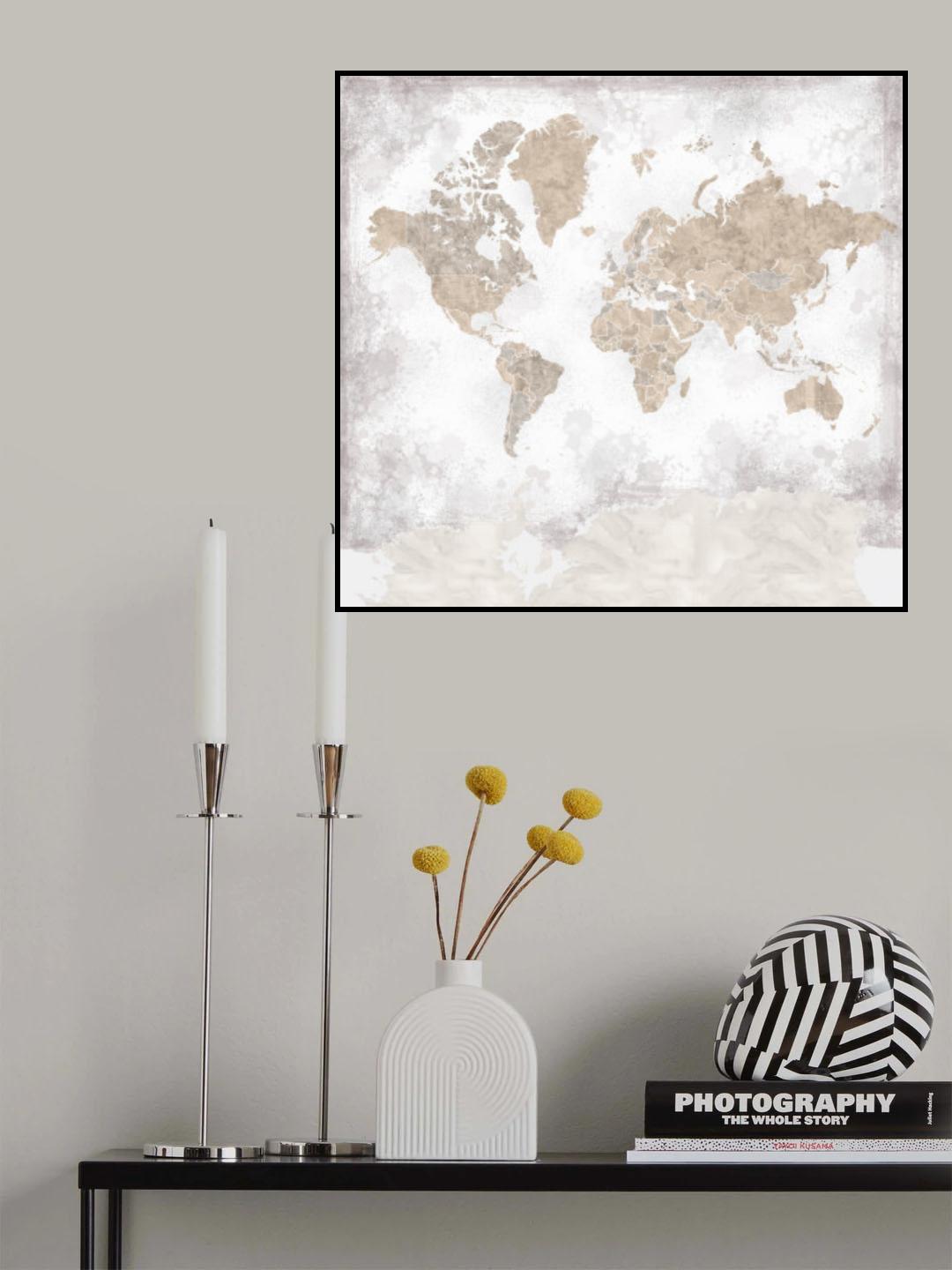 Kacia world map Poster och Canvastavla