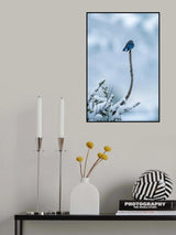 Bird in Snow Day Poster och Canvastavla