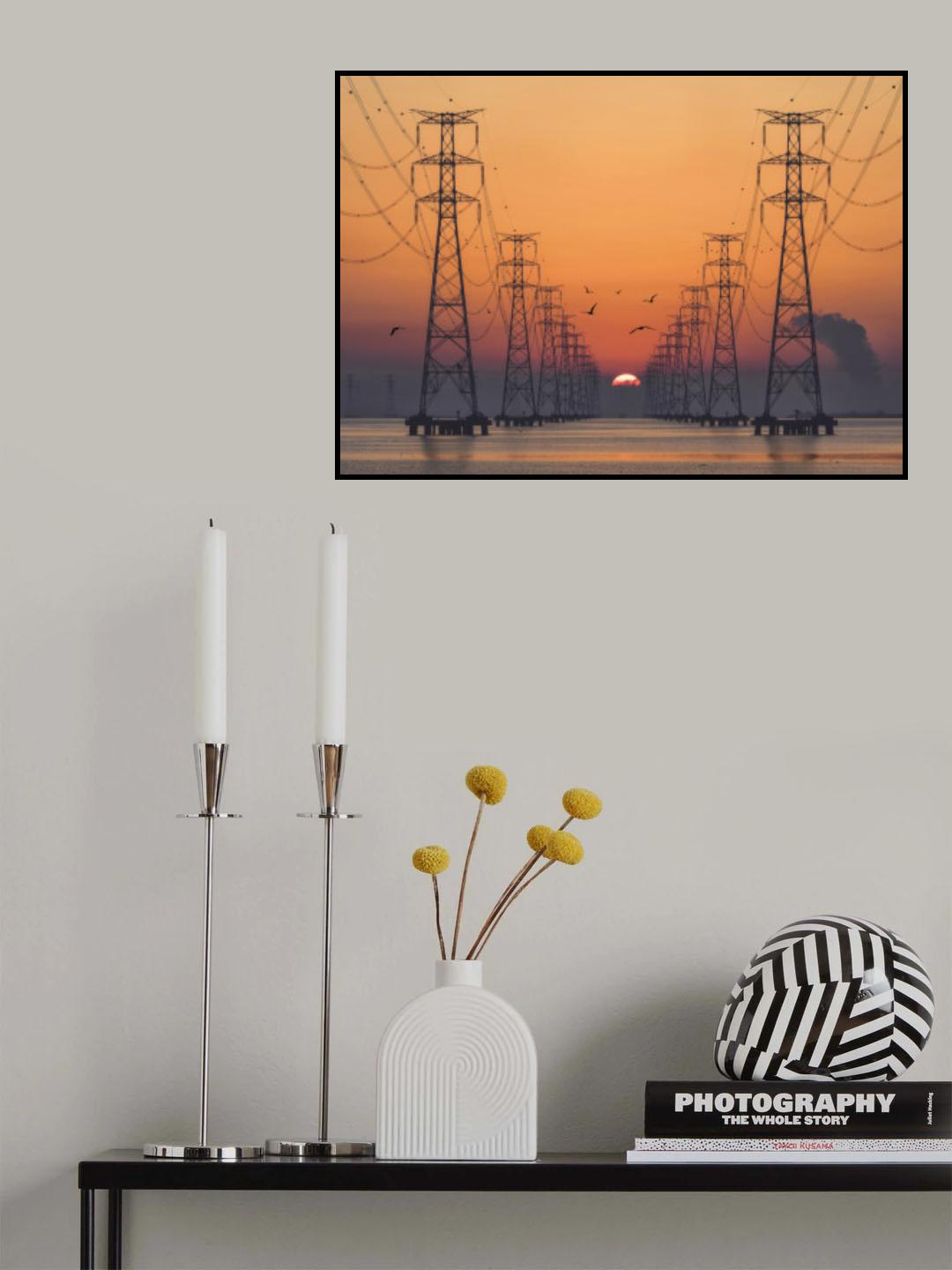 Sunrise on Sihwa lake Poster och Canvastavla