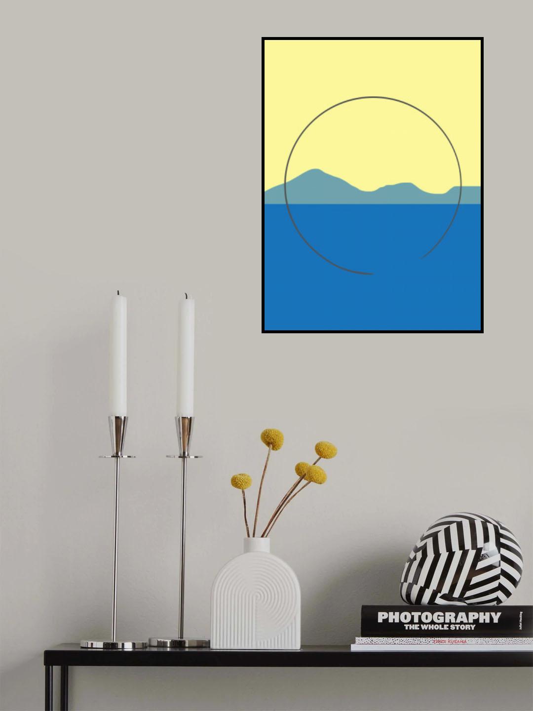 Mediterranean Blue and Yellow Poster och Canvastavla