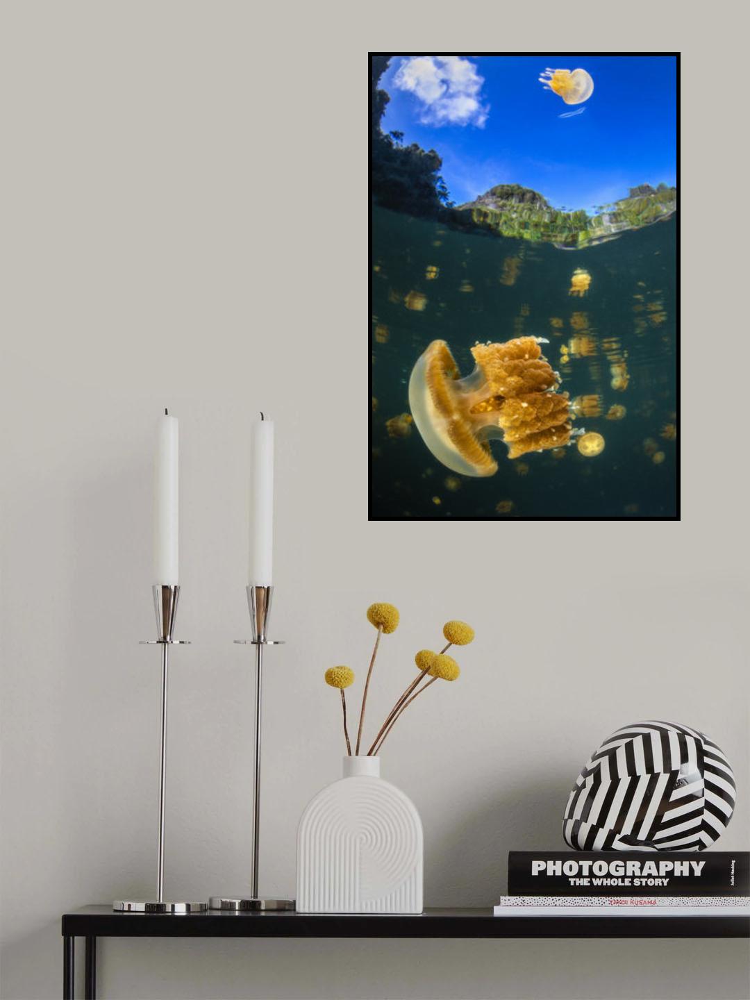 Flying jellyfish Poster och Canvastavla