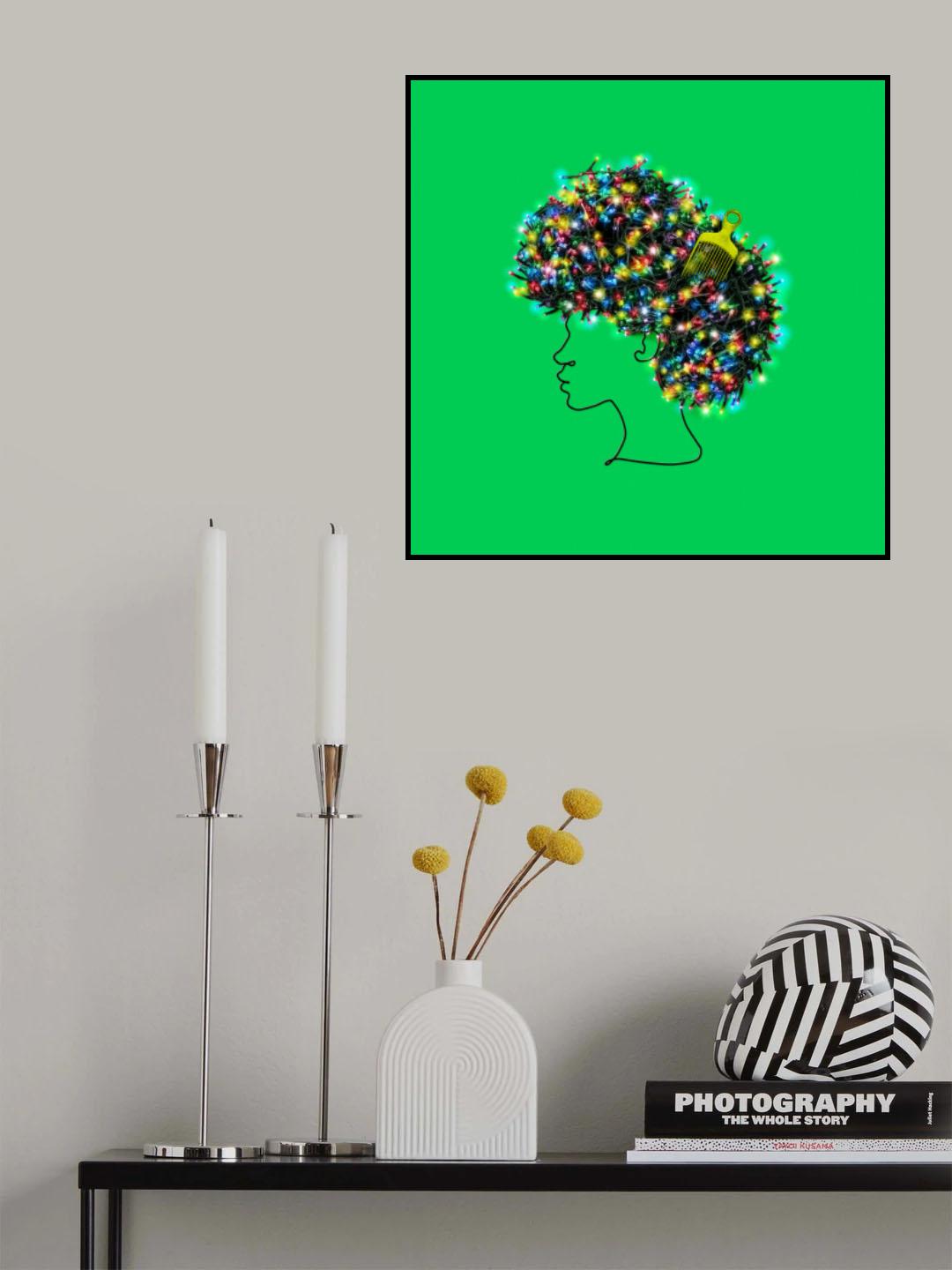 Afro Lights Poster och Canvastavla