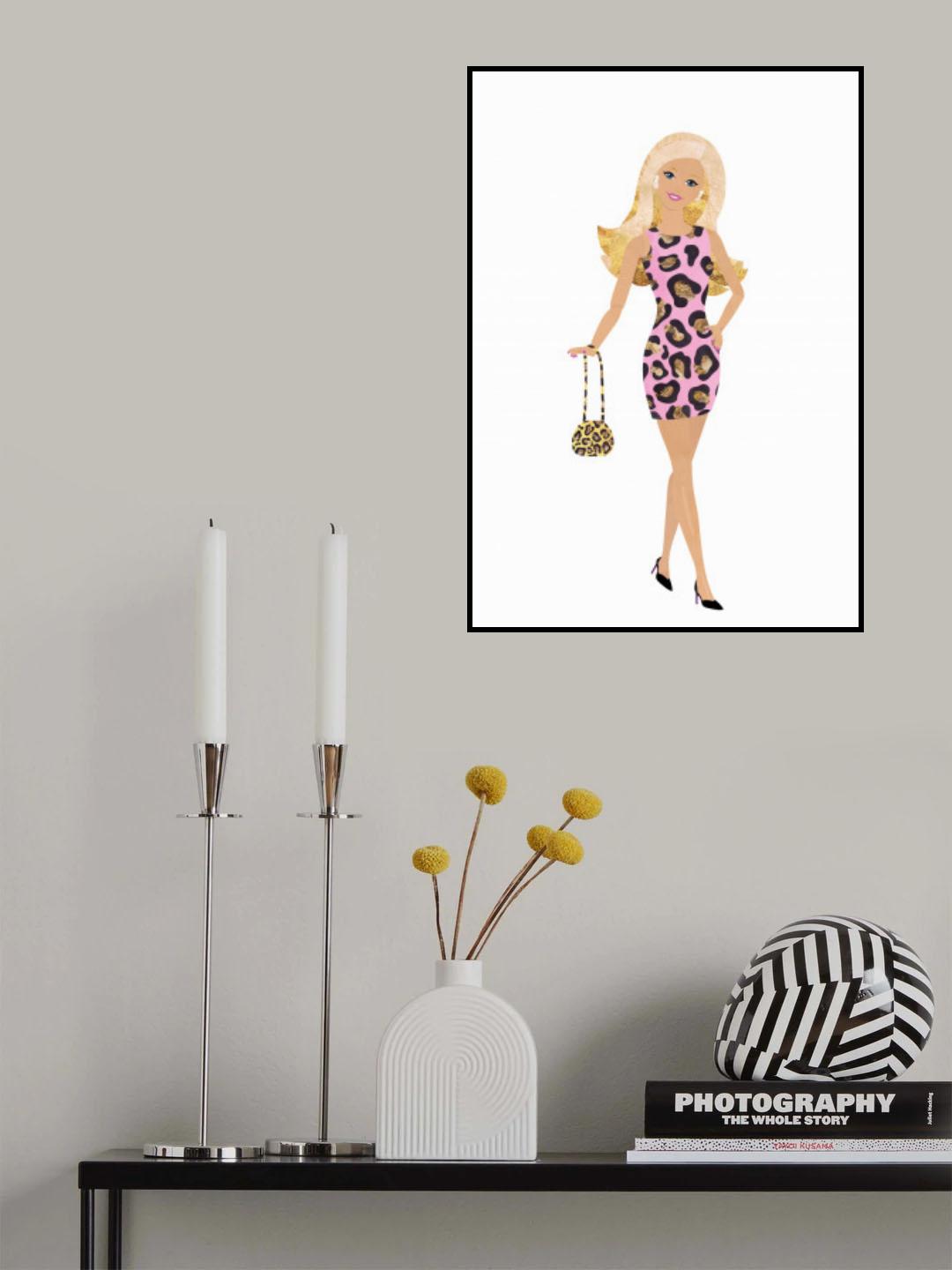 Barbie Leopard Pink Poster och Canvastavla