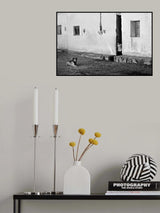 dog and boy Poster och Canvastavla