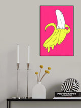 Melting Pink Banana Poster och Canvastavla