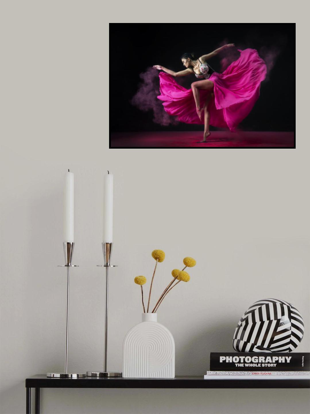 Dancing Pink Poster och Canvastavla