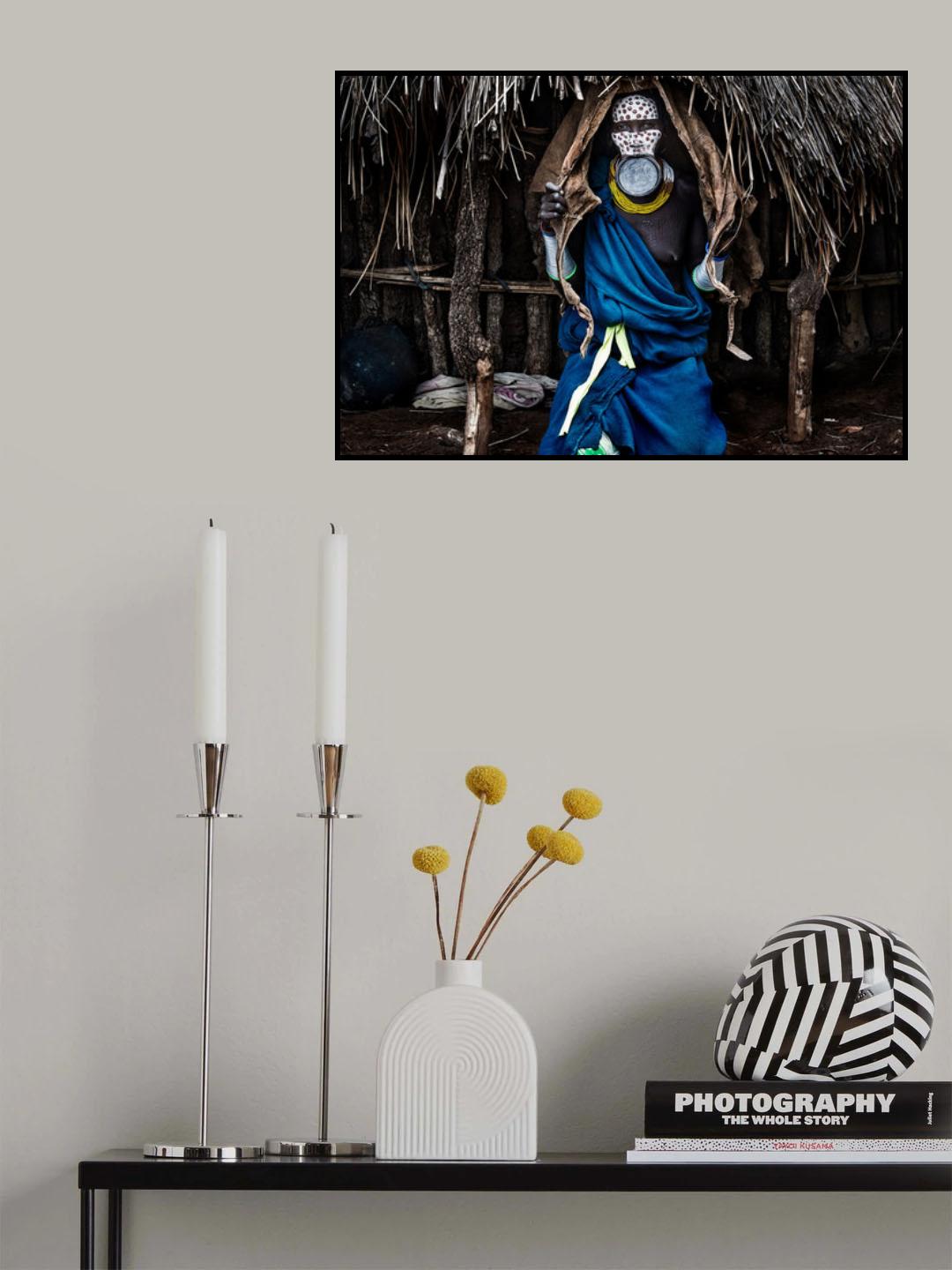 Woman from the surma tribe. Poster och Canvastavla