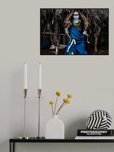 Woman from the surma tribe. Poster och Canvastavla
