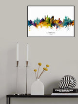 Cambridge England Skyline Poster och Canvastavla