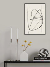 Beige Lines Poster och Canvastavla