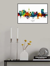 Tehran Iran Skyline Poster och Canvastavla