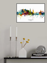 Edinburgh Scotland Skyline Poster och Canvastavla
