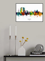 Madrid Spain Skyline Poster och Canvastavla