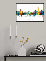 Hong Kong China Skyline Poster och Canvastavla