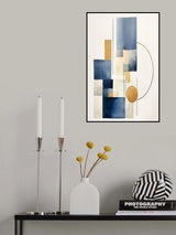 Blue Geometric 2 Poster och Canvastavla