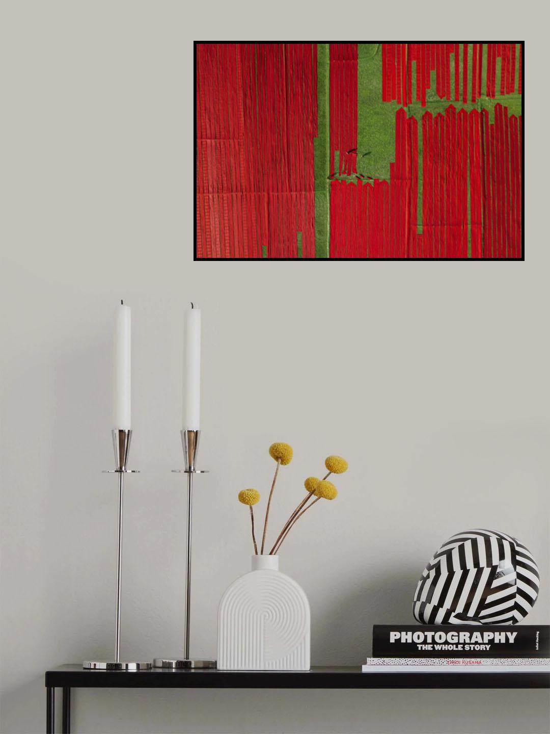 Red fabrics Poster och Canvastavla