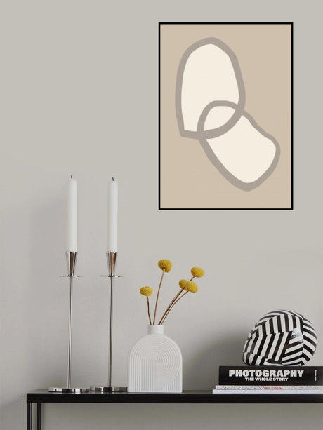 Shape 10 Beige Poster och Canvastavla