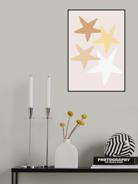Stars Yellow Poster och Canvastavla