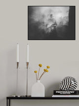 Monk in Black and White Poster och Canvastavla