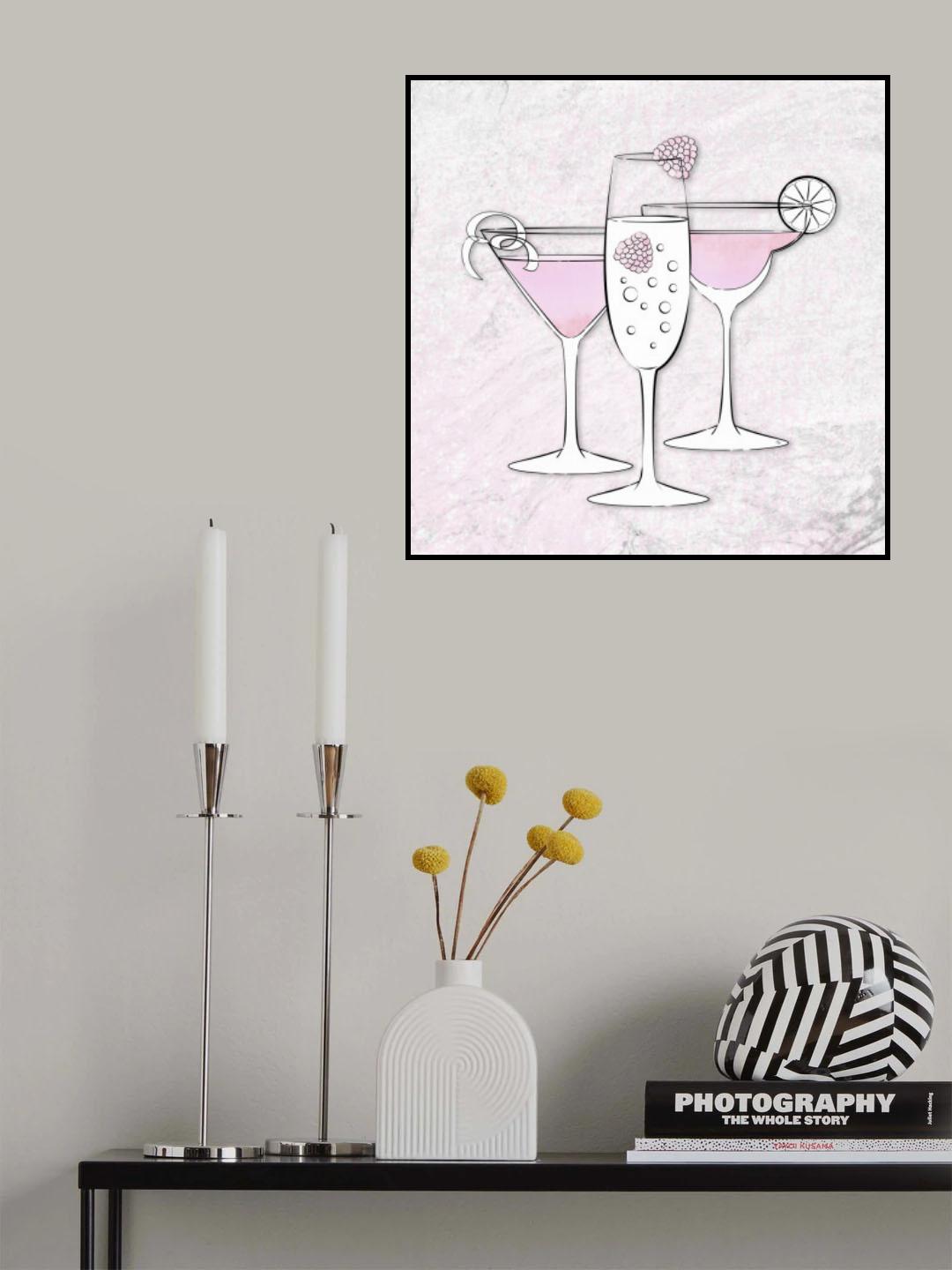 Pink Drinks Poster och Canvastavla