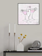 Pink Drinks Poster och Canvastavla