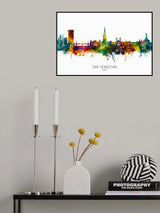 San Sebastian Spain Skyline Poster och Canvastavla