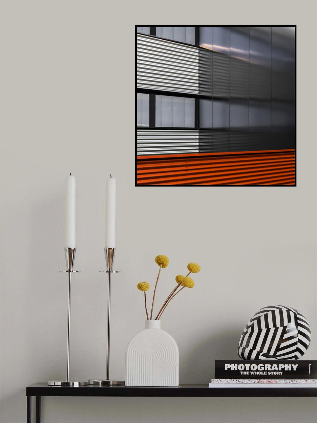 Grey on orange Poster och Canvastavla
