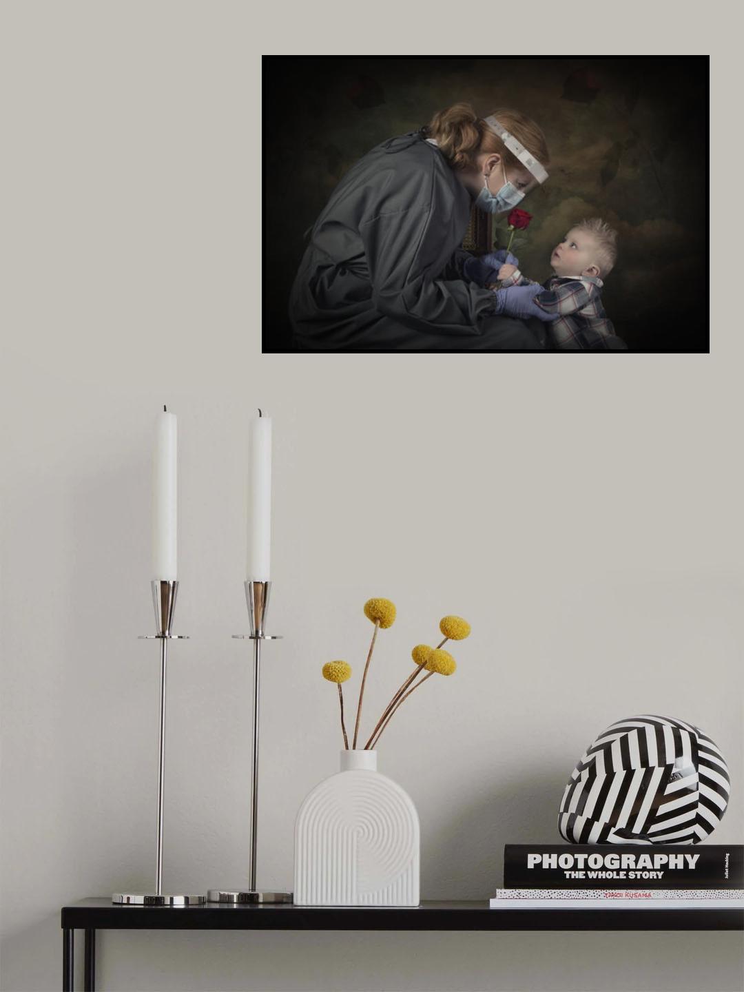 This little boy also needs his mom to be safe Poster och Canvastavla