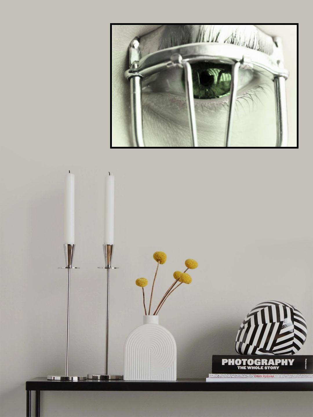 Women Eye in Green Color Poster och Canvastavla