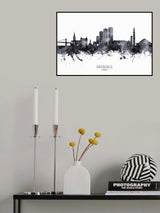 Grenoble France Skyline Poster och Canvastavla