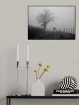 Foggy Road Poster och Canvastavla