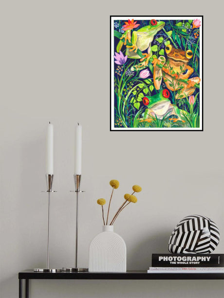 Rain Forest Frogs Poster och Canvastavla